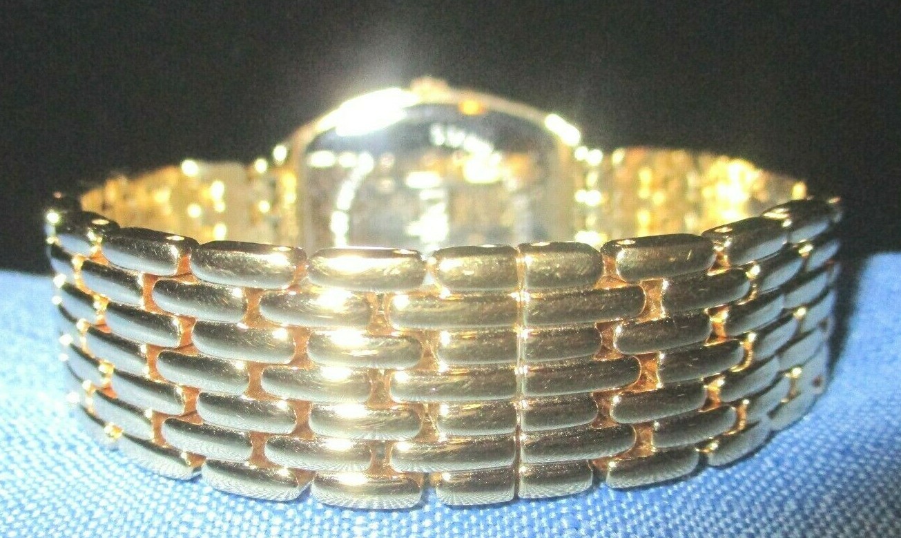 Diamonique(R) Tonneau-Shape Case Goldtone Watch-Swiss Movement-NEEDS NEW BATTERY