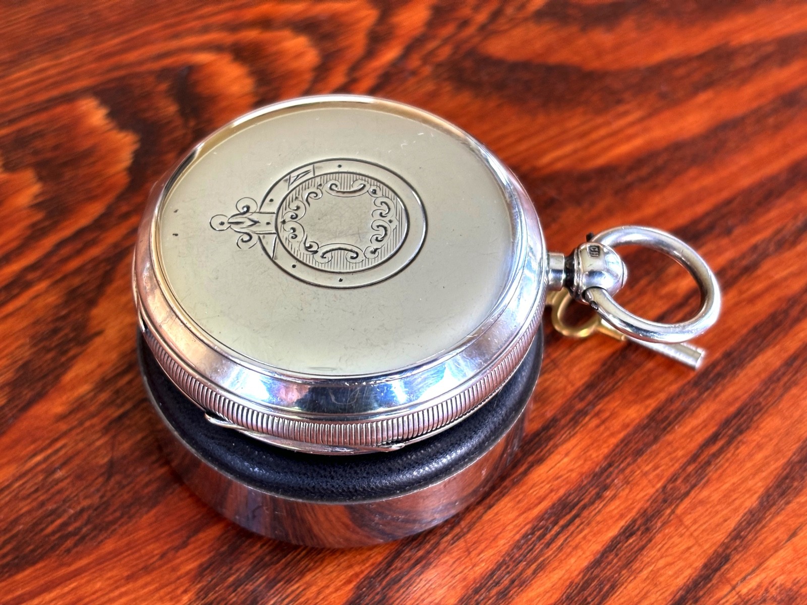 Rare 1891 John Hawley & Sons UK Key Wind/Set 15J Lever 0.925 Sterling Runs Well!