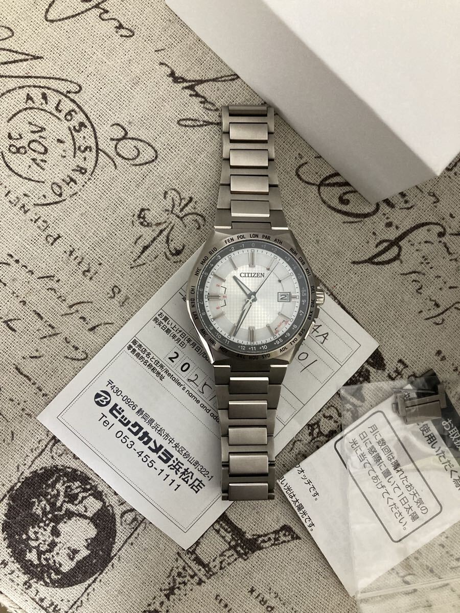 Super Excellent Condition Citizen Men’s Attesa Act Line Titanium Radio Solar Ful