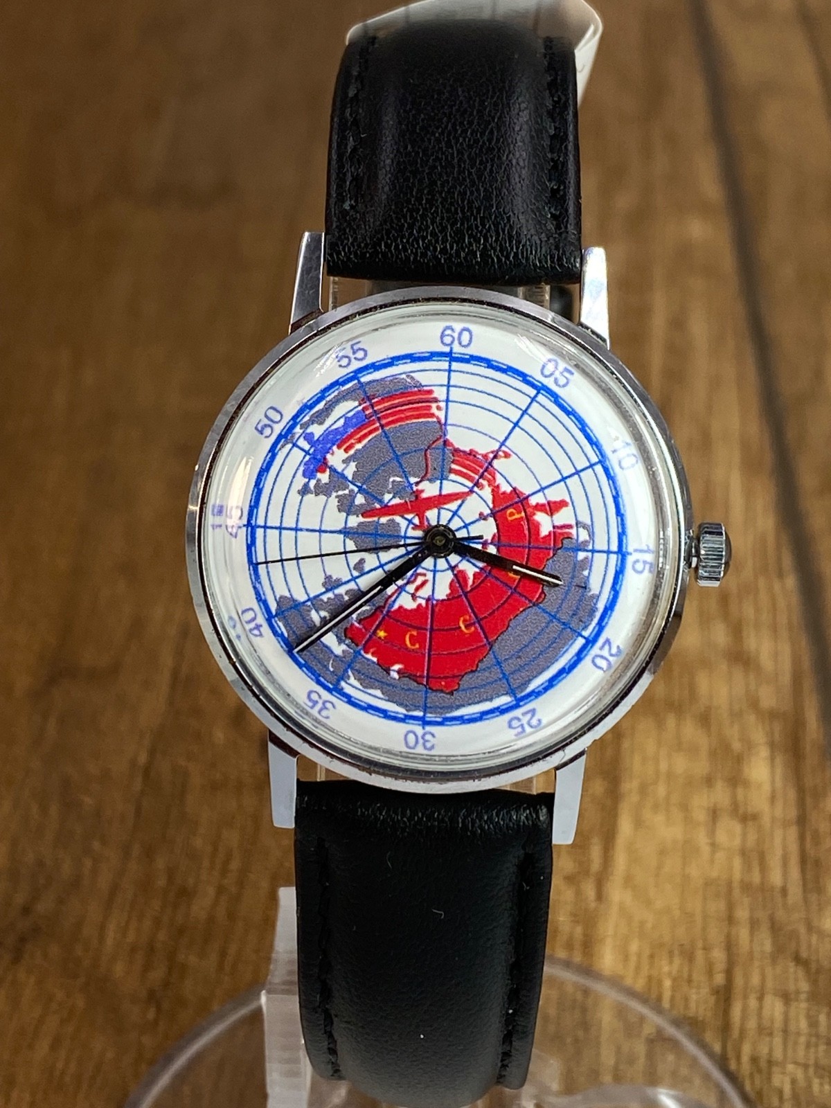 RARE! Vintage Luch First flight Moscow-USA 1937 mechanical Soviet Era mens watch