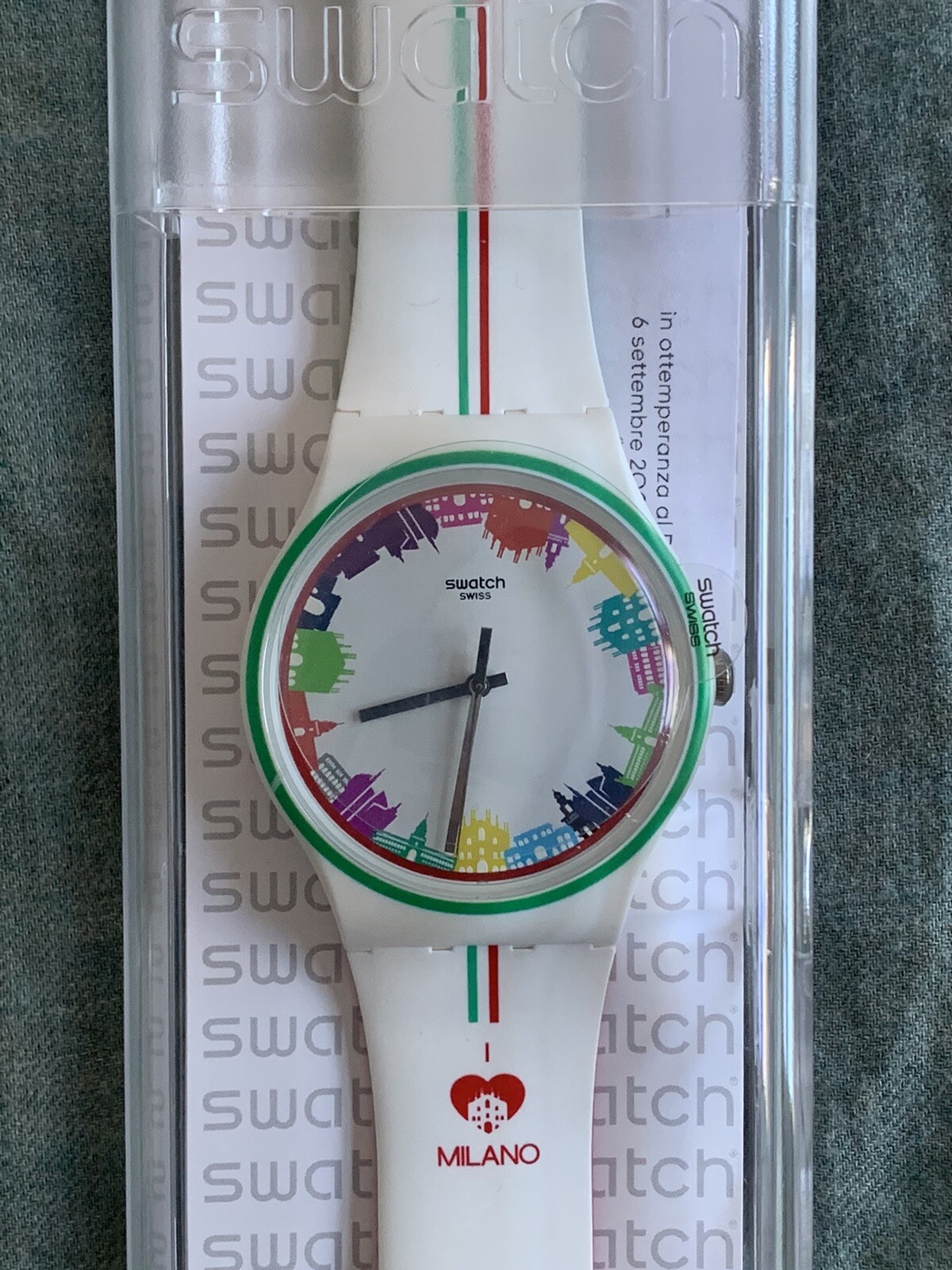 SWATCH (SUOZ228) 2016 LIMITED EDITION All Mia The City GREETINGS FROM MILANO New