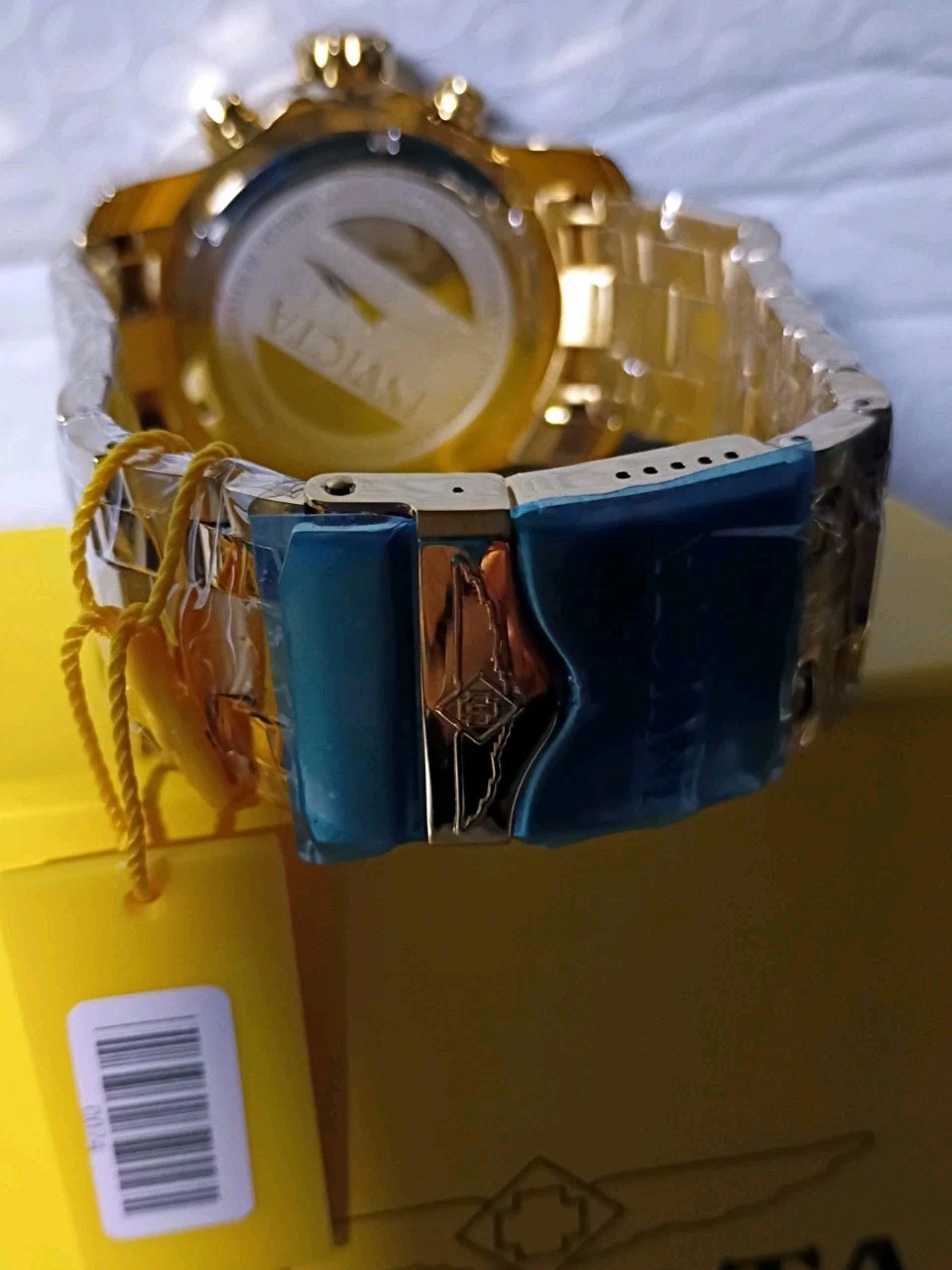 40- Invicta Pro Diver SCUBA Men’s Watch 48mm, Gold Bracelet Gold Dial 0074 NIB