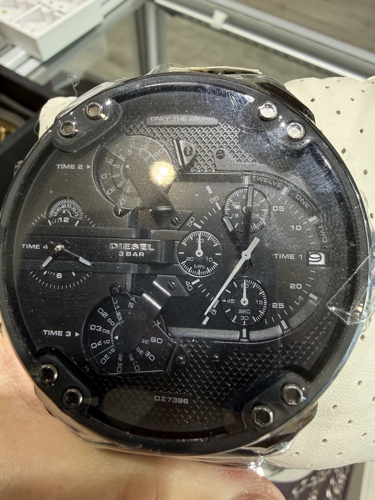 Diesel DZ7396 Mr. Daddy 2.0 Black IP Multi Time Zone Men’s Watch New w/ Tags