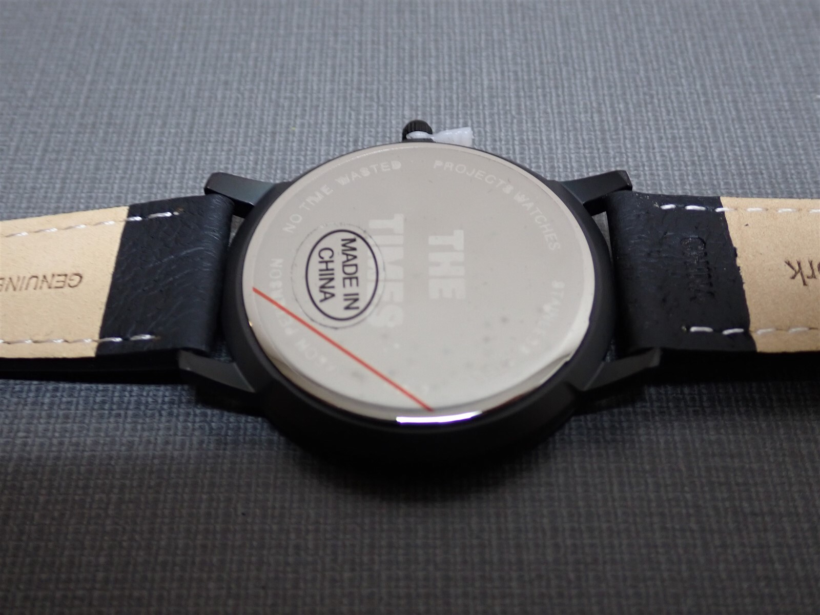NEW Projects Watches PJT-7503 No Time Wasted 40mm Black Leather Band Watch