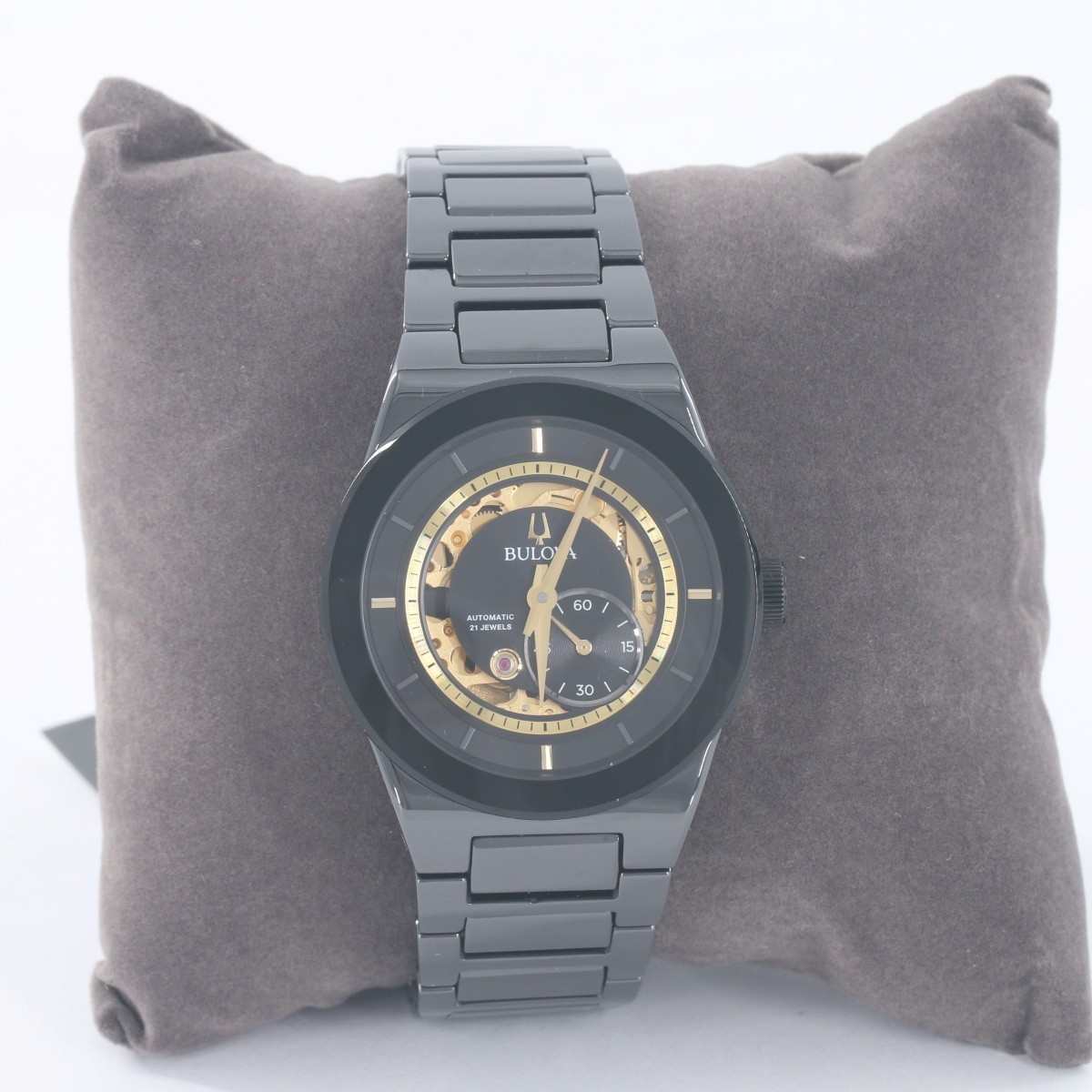 BULOVA 98A291 Millennia Semi Skeleton Black Dial Automatic Watch (FPP012099)