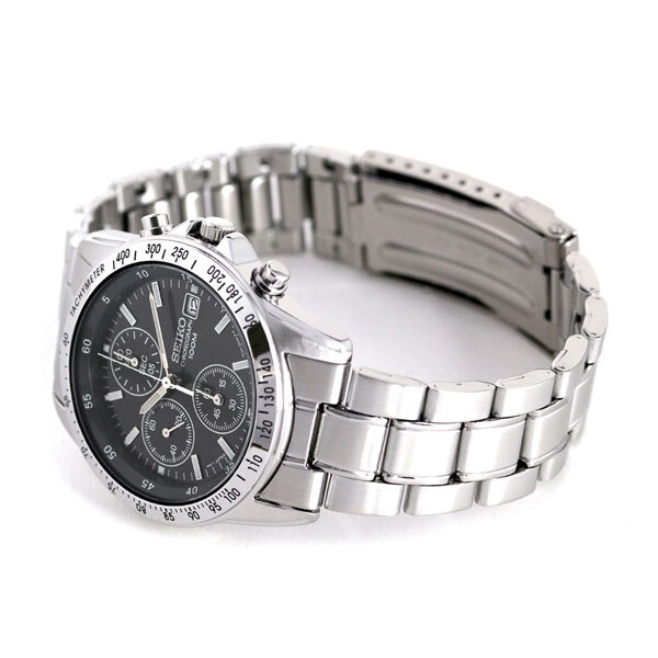 SEIKO SND367P1 Chronograph Stainless Steel Watch SND367 SND367PC