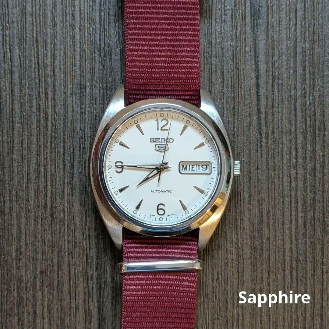 Seiko 5 7S26-0440 Automatic Watch Sapphire Crystal NATO Strap