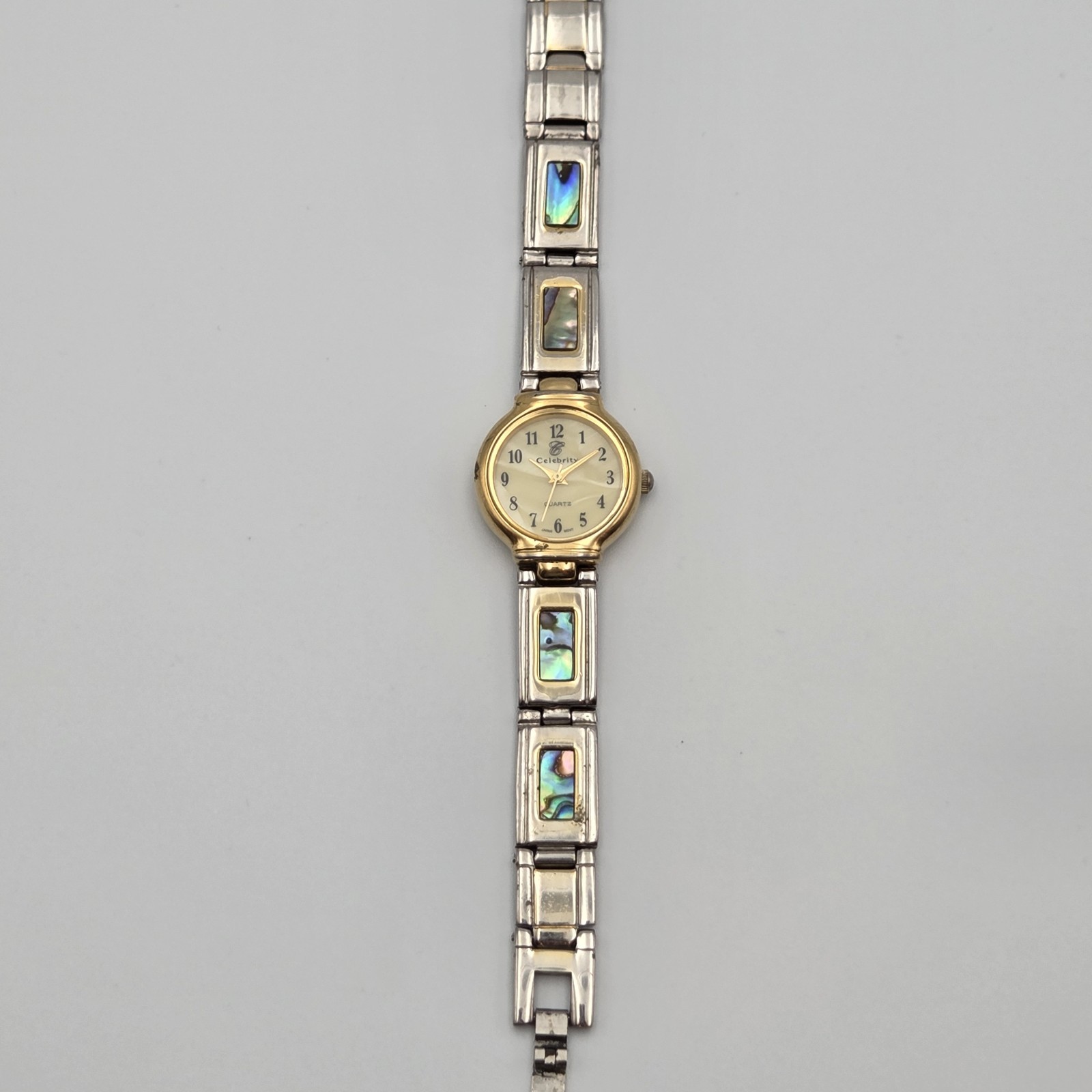 Ladies Celebrity Fashion Analog Silver Tone 28 mm Quartz Watch with Rhinestones