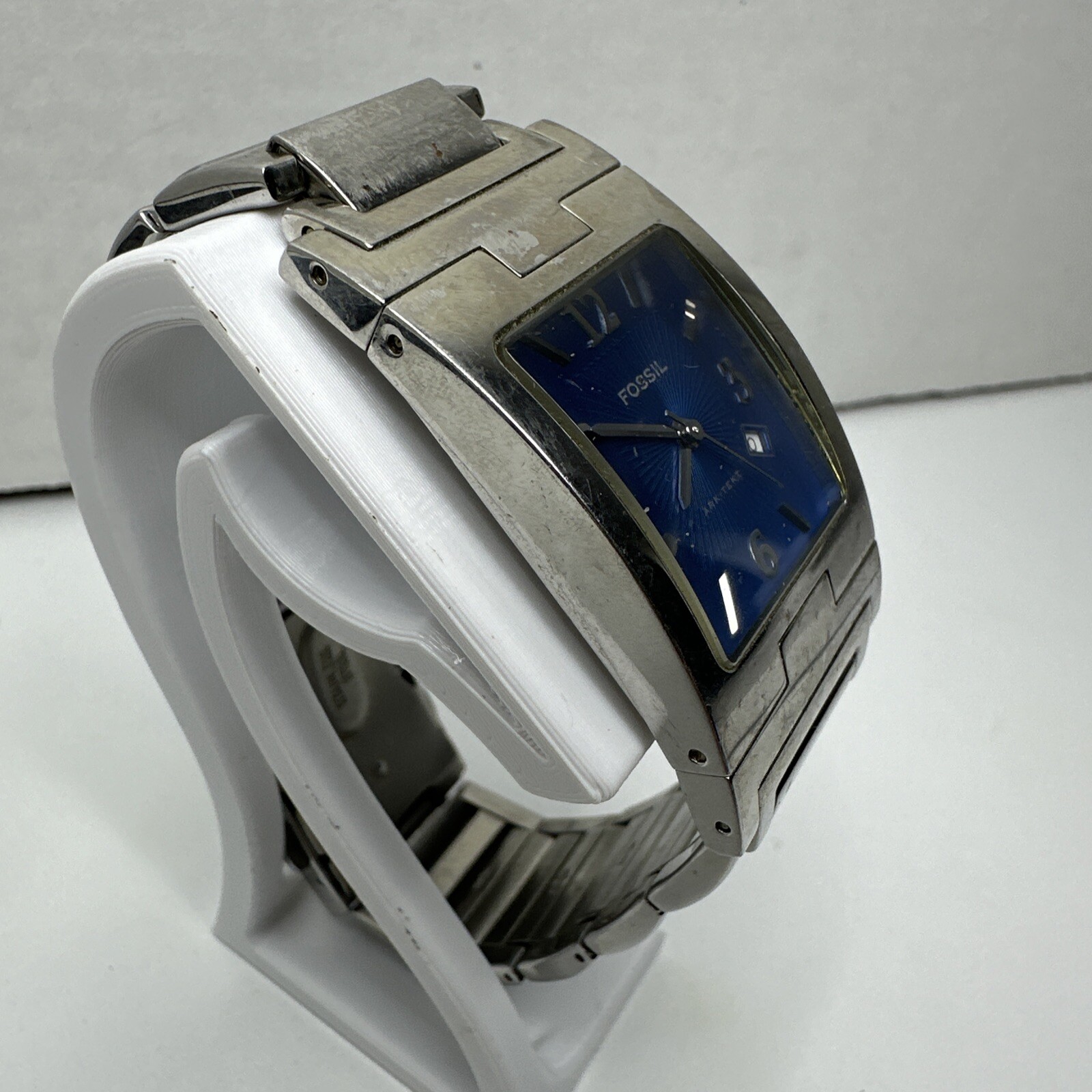 Fossil Men’s UNTESTED Arkitekt Quartz Watch FS-2891 Blue Dial Water Resist 50m