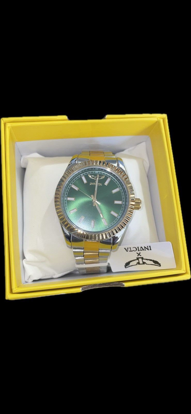 Invicta Men’s Watch Specialty I by Invicta Green Dial Two Tone Bracelet 69012