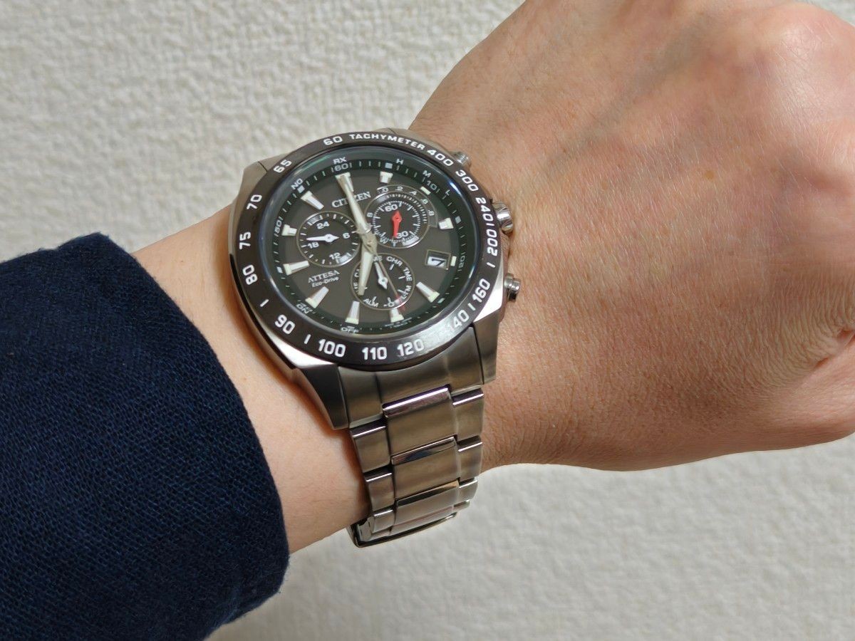 CITIZEN Quartz Analog Watch E610 T016251 ATTESA Solar Radio Eco Drive Chronograp