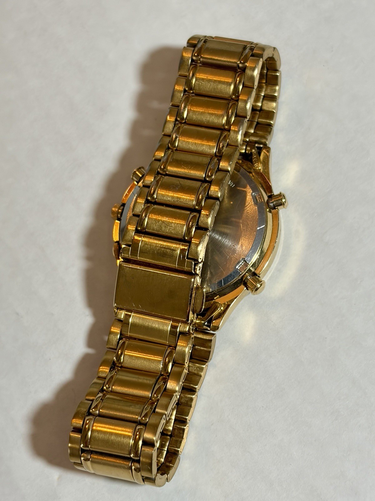 Seiko Quartz World Timer Alarm Date Gold Dial Gold Bracelet Watch – Full Set