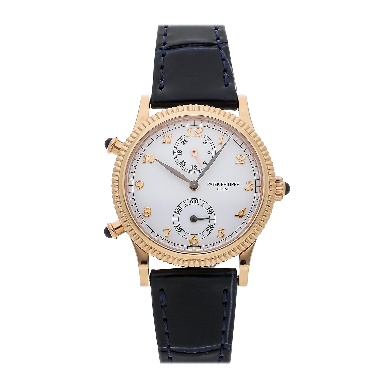 Patek Philippe Calatrava Travel Time Rose Gold Manual 29mm Strap Watch 4864R