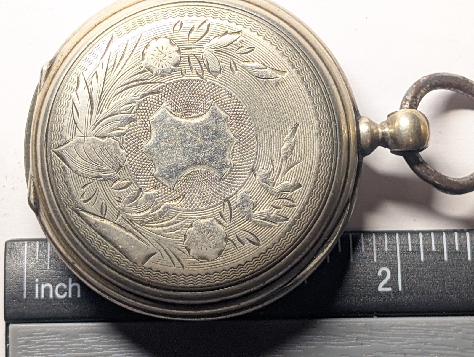 ANTIQUE CYLINDER POCKET WATCH WITH POCKET WATCH HOLDER