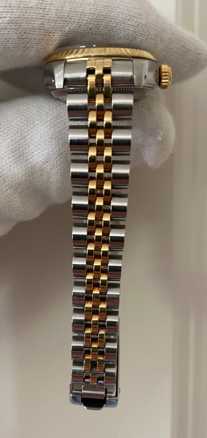 Rolex Ladies Datejust 69173 18K/SS Black Dial Full Set Box Papers ORIGINAL Owner