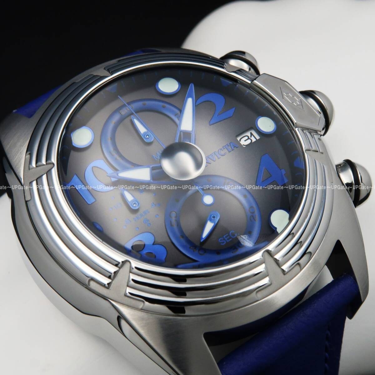[A3P] Invicta Lupah 43877 Chronograph Elegant Blue Dial Polyurethane [b9x]
