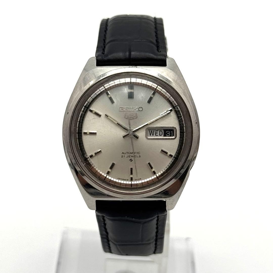 Rare SEIKO 5 Automatic Men s Wristwatch Day Date 21 Jewels Running From Japan