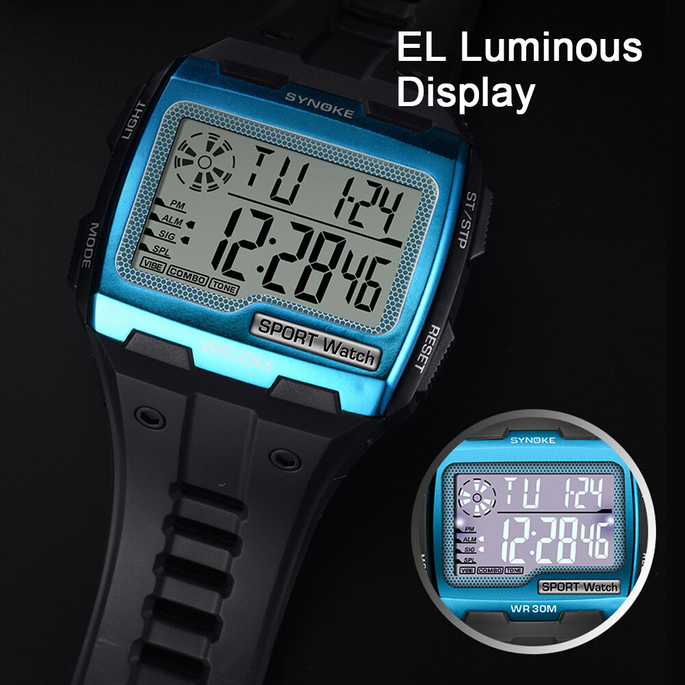 Men’s Waterproof Watch Military Tactical LED Backlight Display Sports Wristwatch