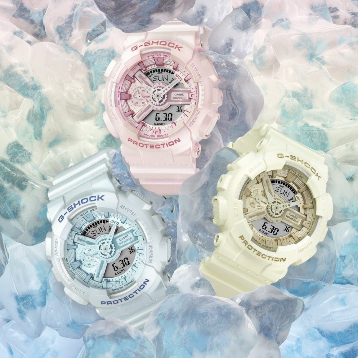 CASIO G-SHOCK GMA-S110ST-7AJF Silky tone colors White Diver 200m NEW Japan Watch