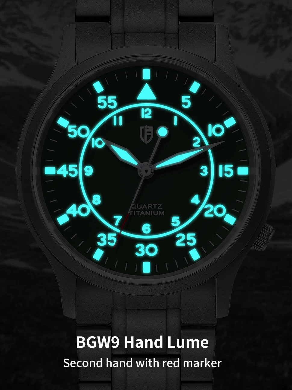 Titanium Watch for Men AR Coating Sapphire Wristwatch Luminous modern Fashion