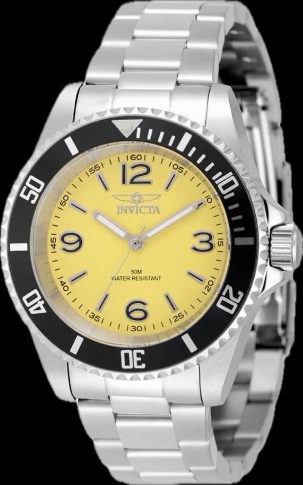 Invicta Specialty Rowan Watch 40mm. Steel, Yellow Dial (49345)