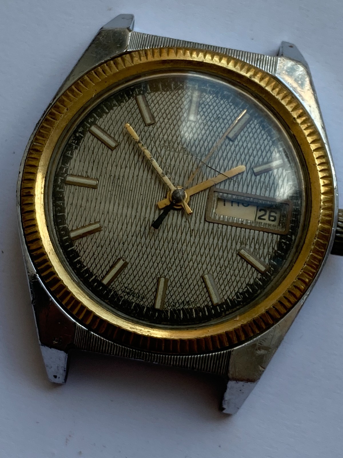 VINTAGE MEN WRIST WATCH PARTS RAKETA 2628.H USSR DAY DATA