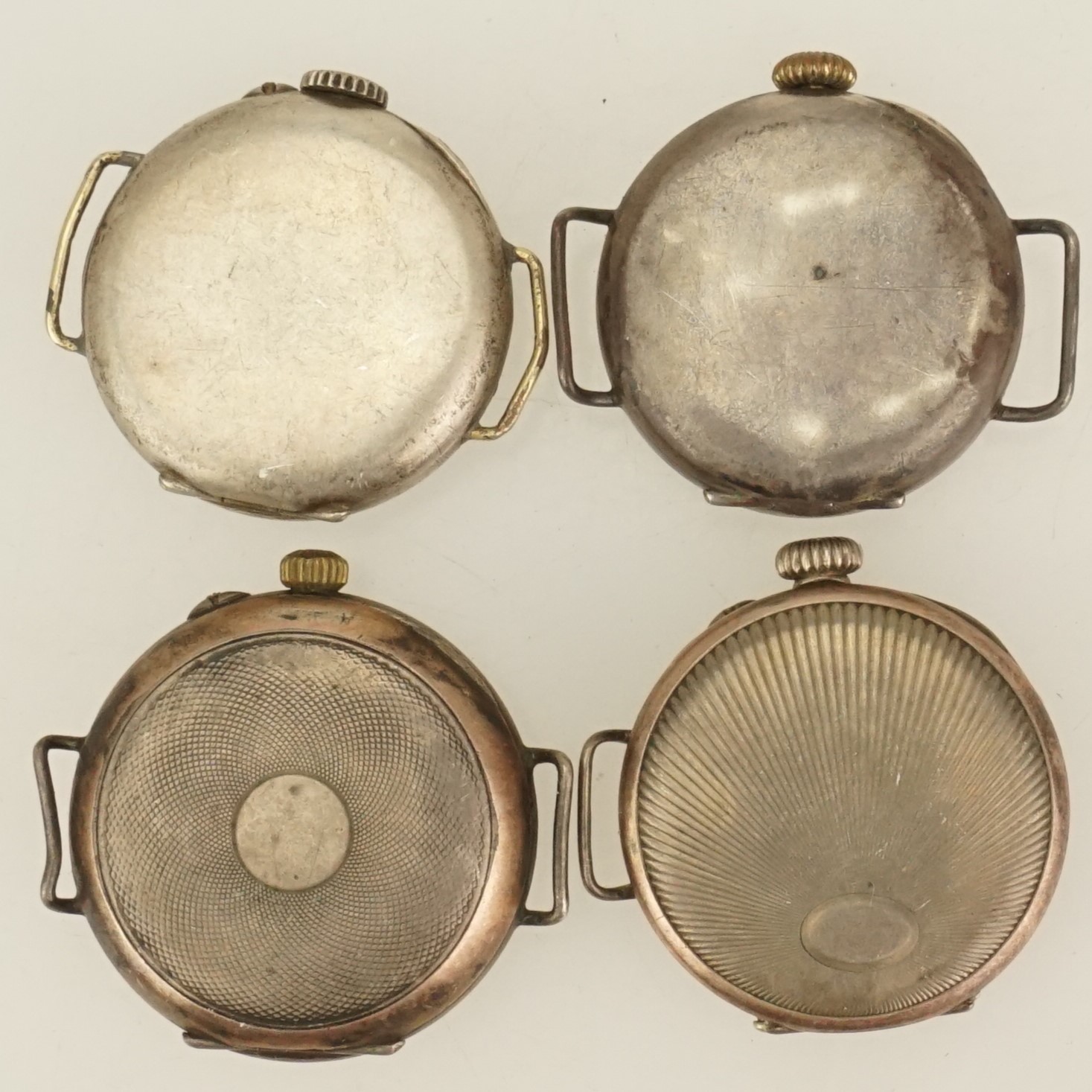 4x Silver Pocket Watch no fusee duplex gold pl wrist repeater chronograph scrap