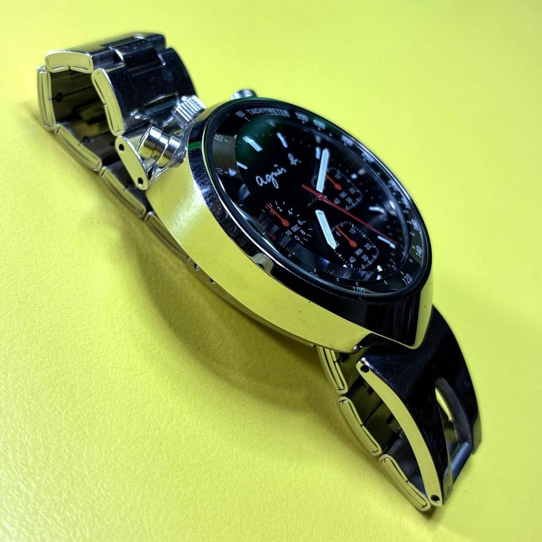 agnes b Tsuno Chrono Quartz Chronograph Watch SEIKO Module Used