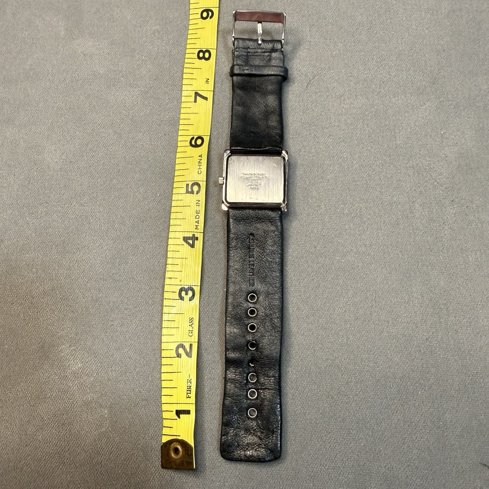 Anne Klein Watch Flexible Leather Black Band Silver Case 10/6607 Y121E Easy Read