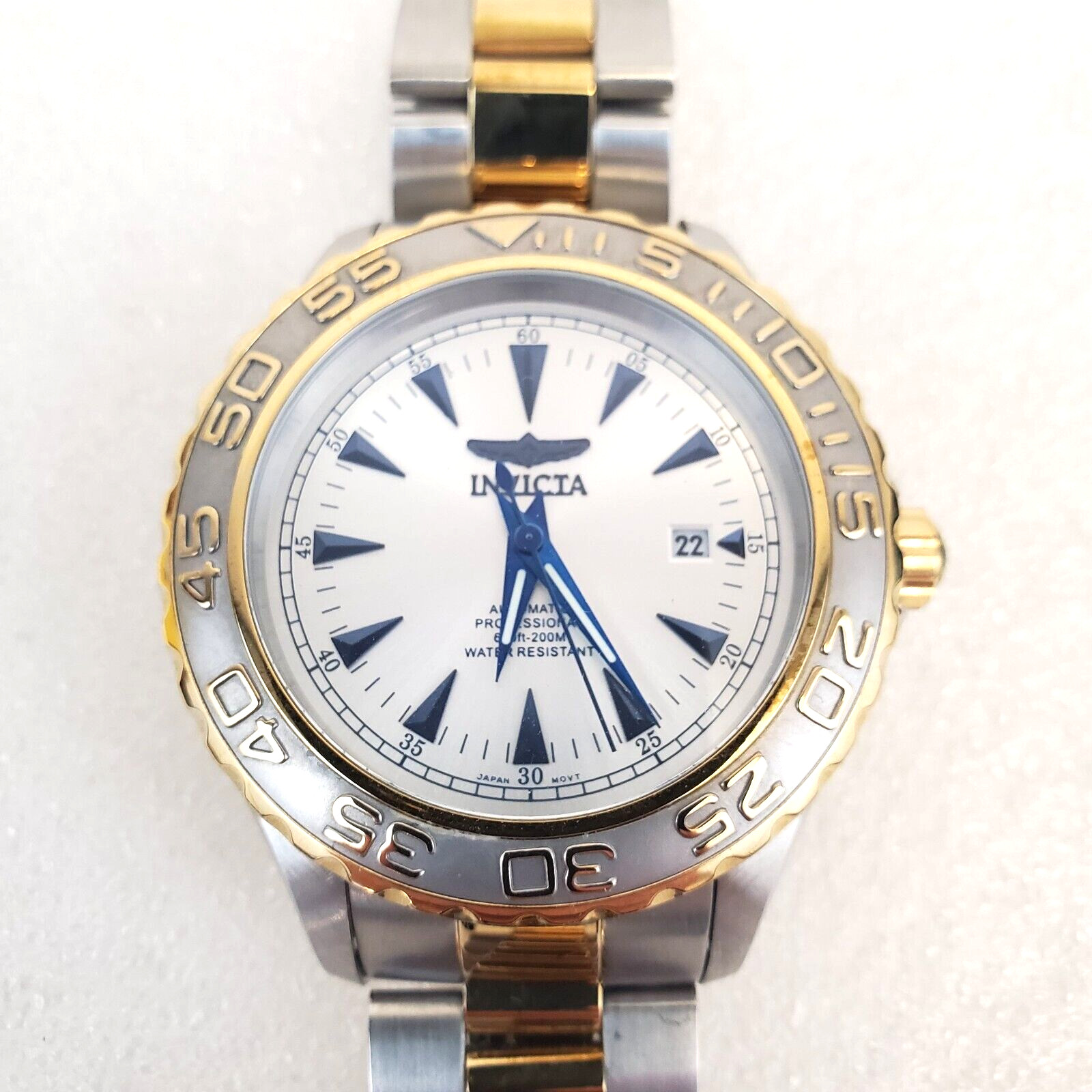 Invicta Pro Diver Automatic Watch Stainless Steel Gold Silver 46.5mm 2307