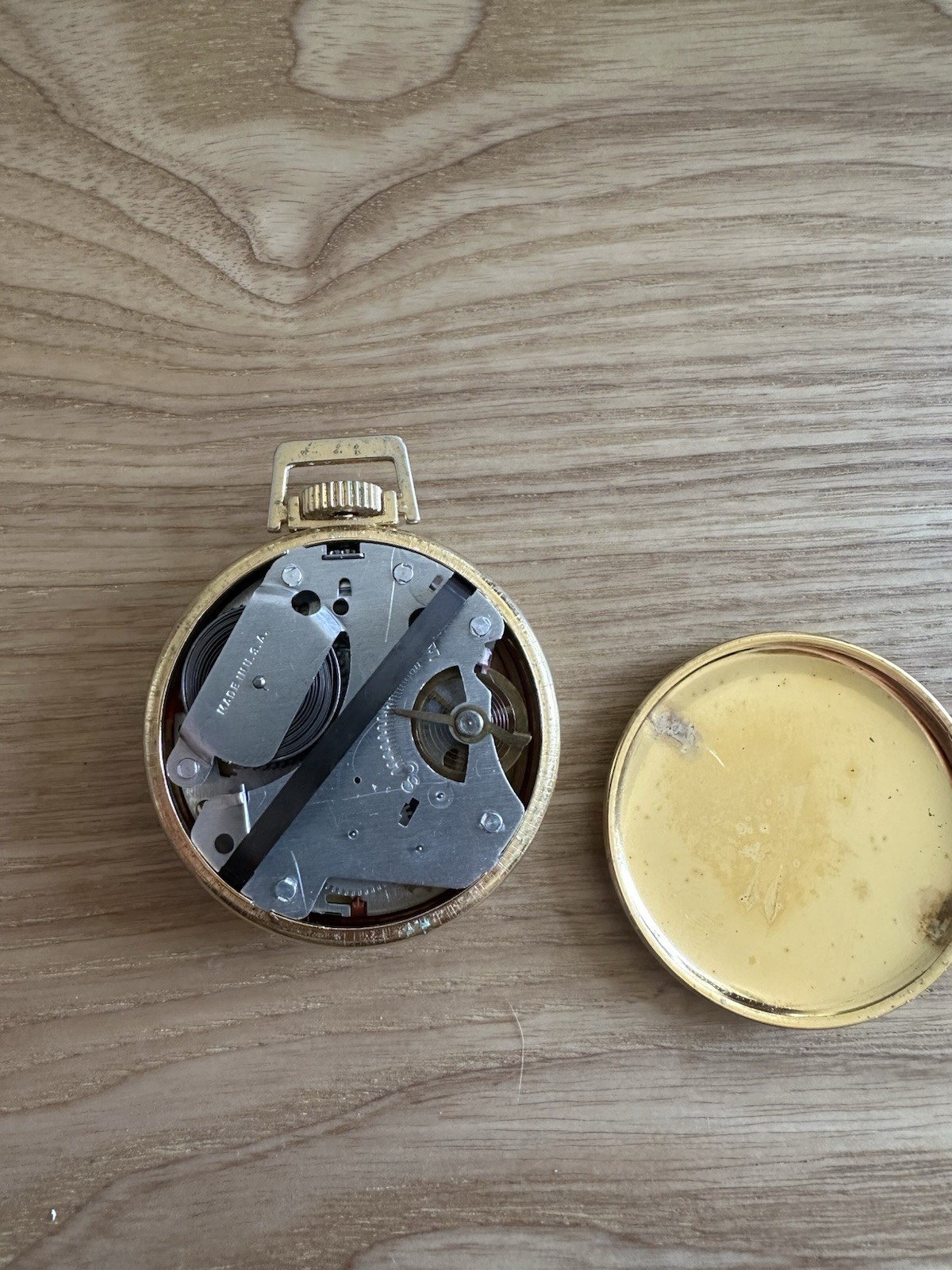 Westclox Scepter Pocket Watch Red Shock