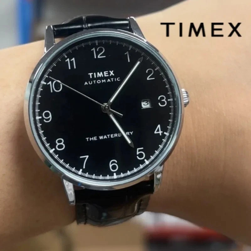 TIMEX Watch Men Automatic Mechanical Fashion Sports Waterproof Leather Strap