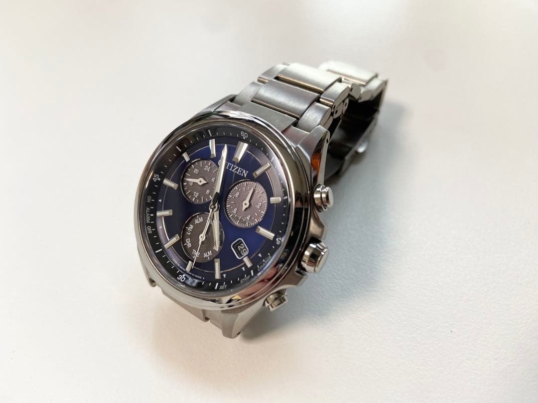 CITIZEN Attesa E820-S096081 Solar Chronograph Blue Dial Men’s Watch