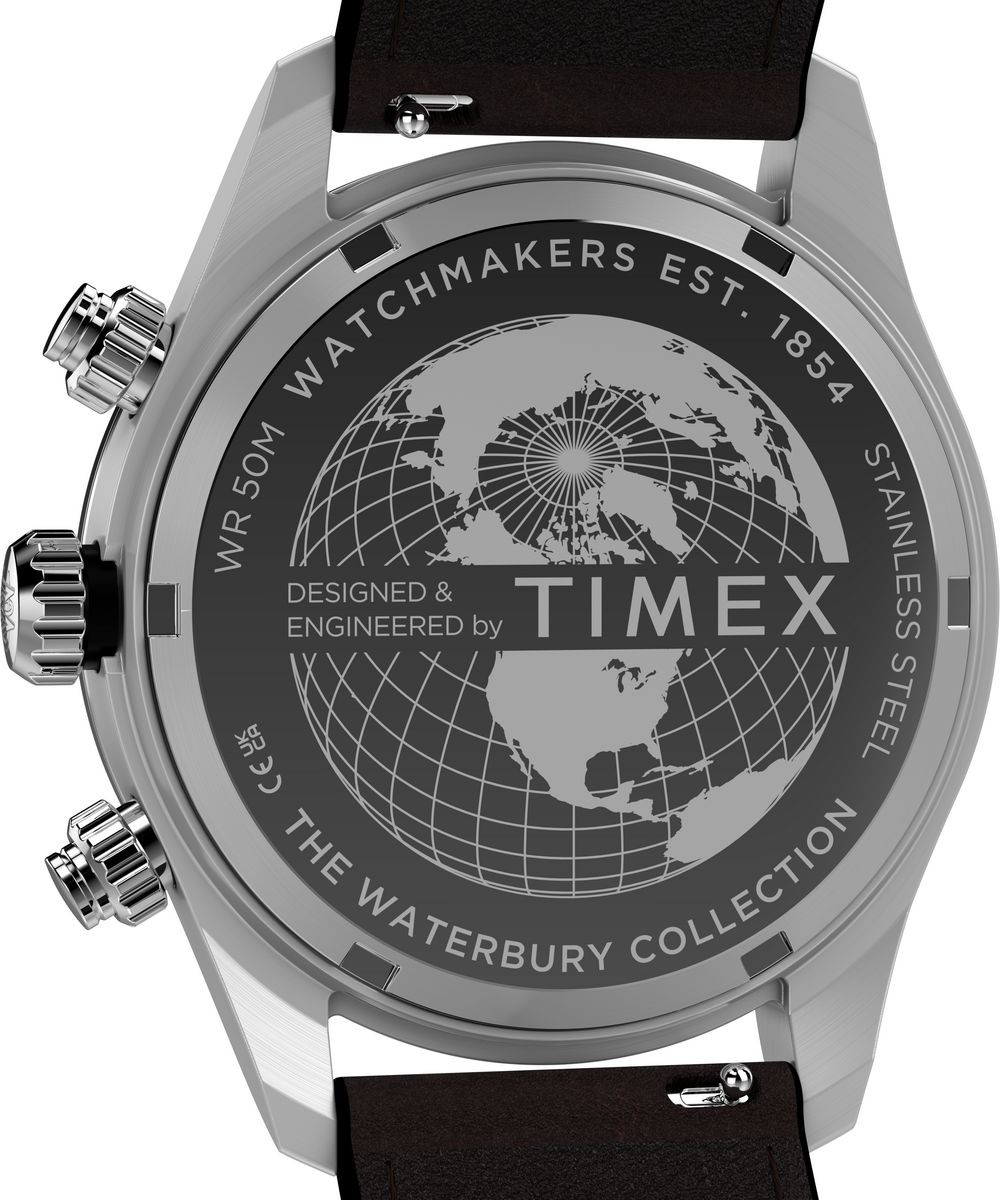 Timex Brown Mens Chronograph Watch Waterbury Heritage TW2Y70600