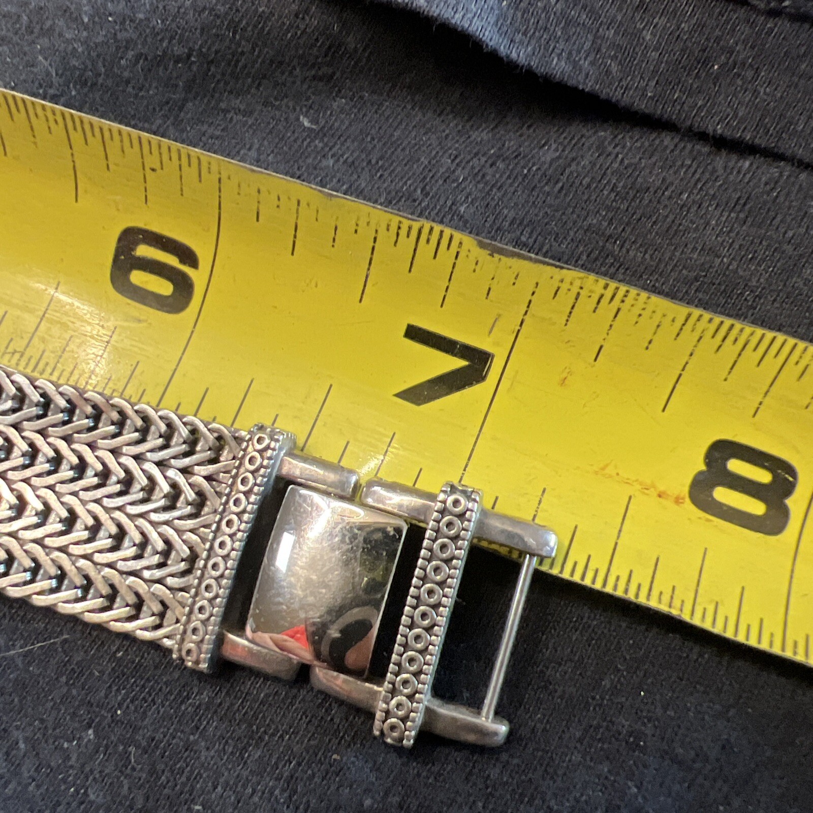 Vintage Ecclissi Sterling Silver 925 Mother of Pearl Bracelet Watch New Battery