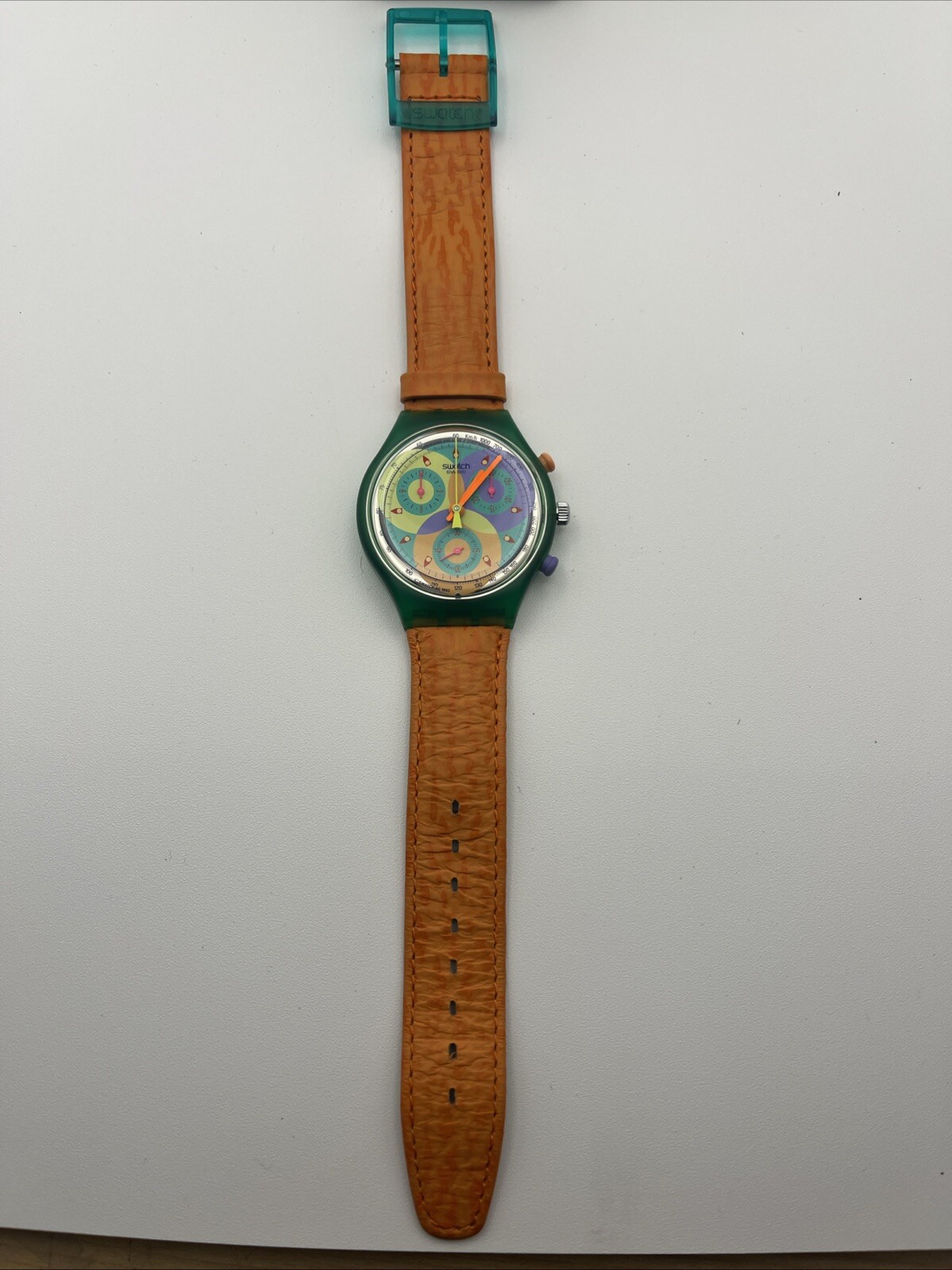 Swatch Watch S500 Green & Yellow Rainbow-Chrometer-SCL102