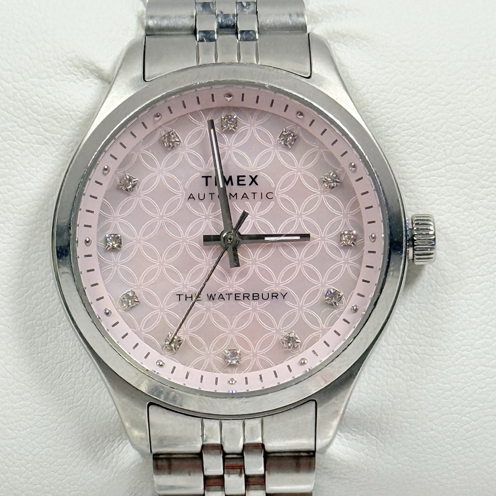 Timex Waterbury TW2U53300 Automatic MOP Dial Stainless Steel Women’s Watch