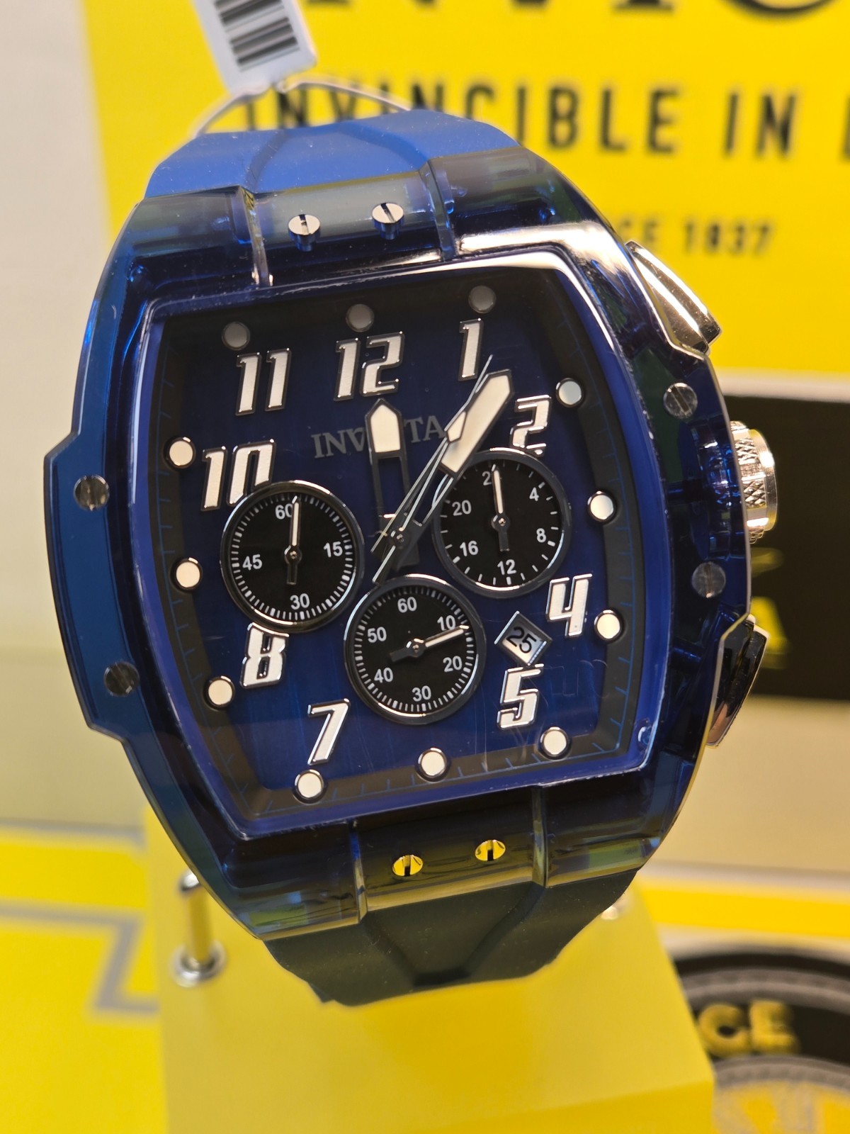 Invicta S1 Rally Anatomic Men’s Watch 47mm, Blue with Blue Bezel & Dial NEW!