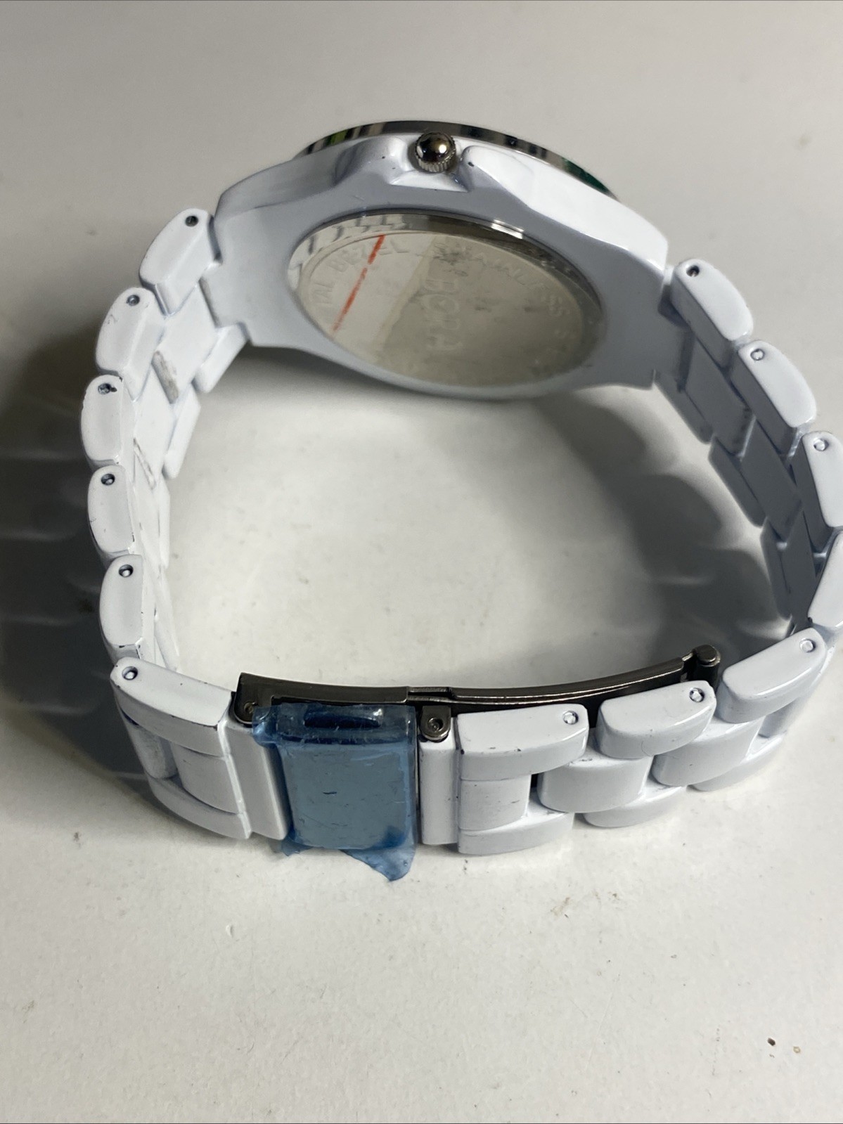 BORA Diamond & White Tone Watch New Battery