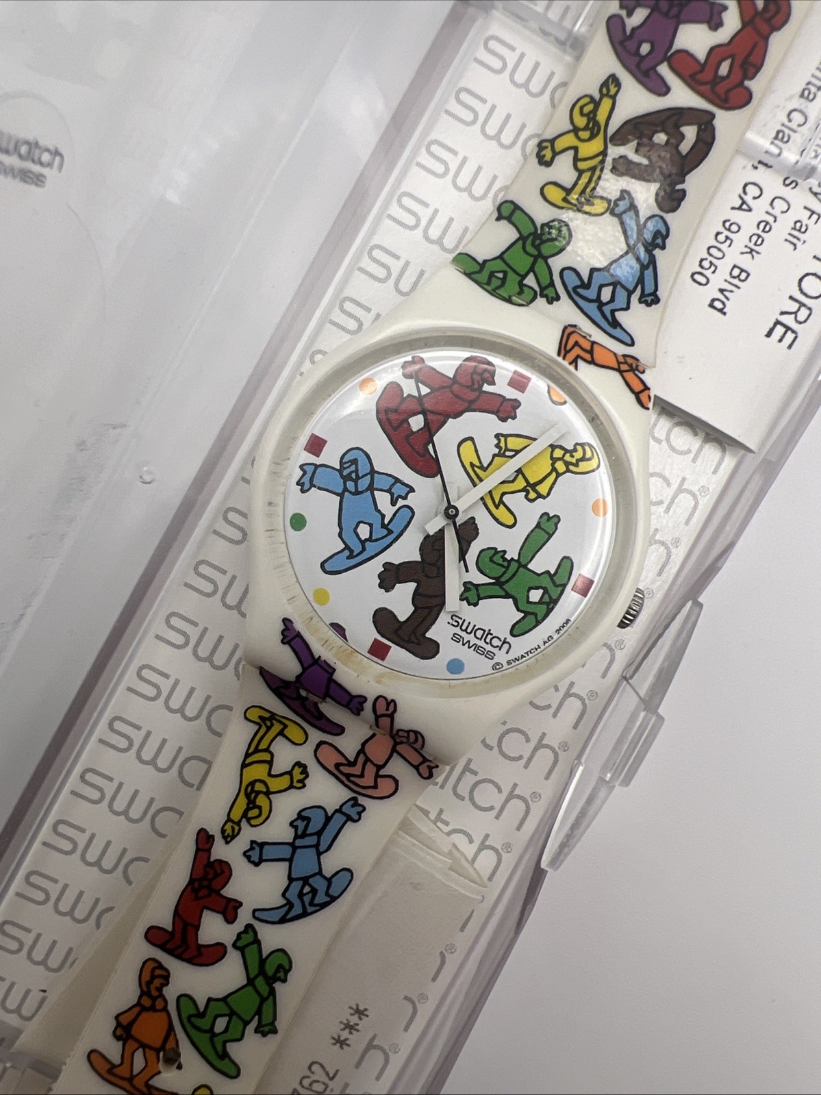 Swatch BIG RIDE Artist Special Ted Scapa 34mm Watch GZ201 2009 Case Receipt EUC