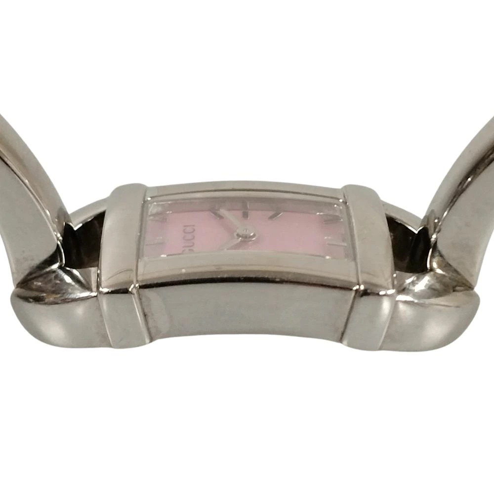 Gucci 6800L shell dial quartz bangle watch ladies wristwatch silver C345 used