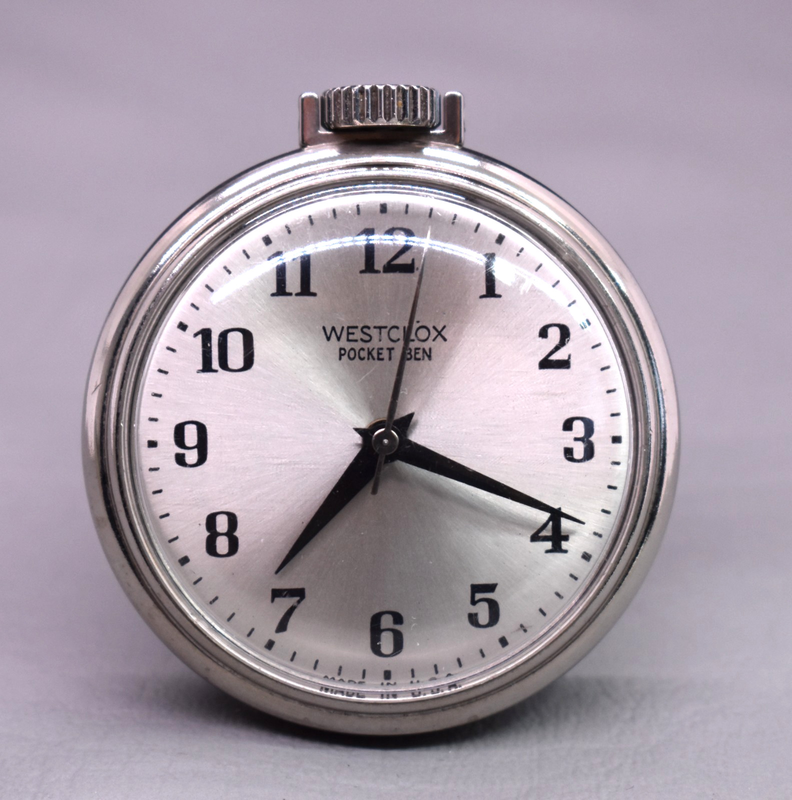 Westclox Pocket Ben Pocket Watch USA Vintage Wind Up Runs Needs Service