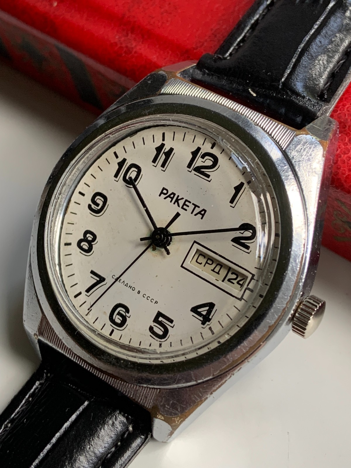 Vintage Soviet Men’s Watch Raketa “rolex” CCCP Wristwatch USSR Mechanical