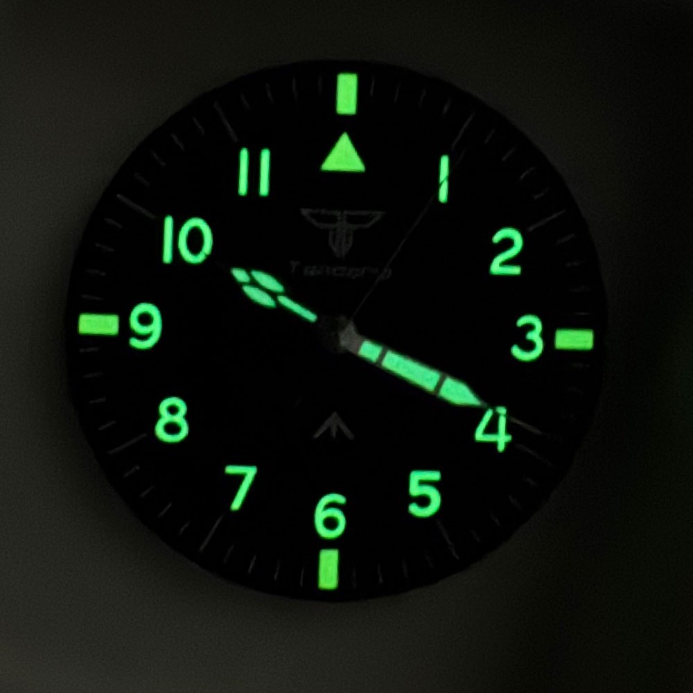 Titanium 39mm Pilot 20BAR Diver Watch Sapphire Lume VH31 Quartz Movt Wristwatch