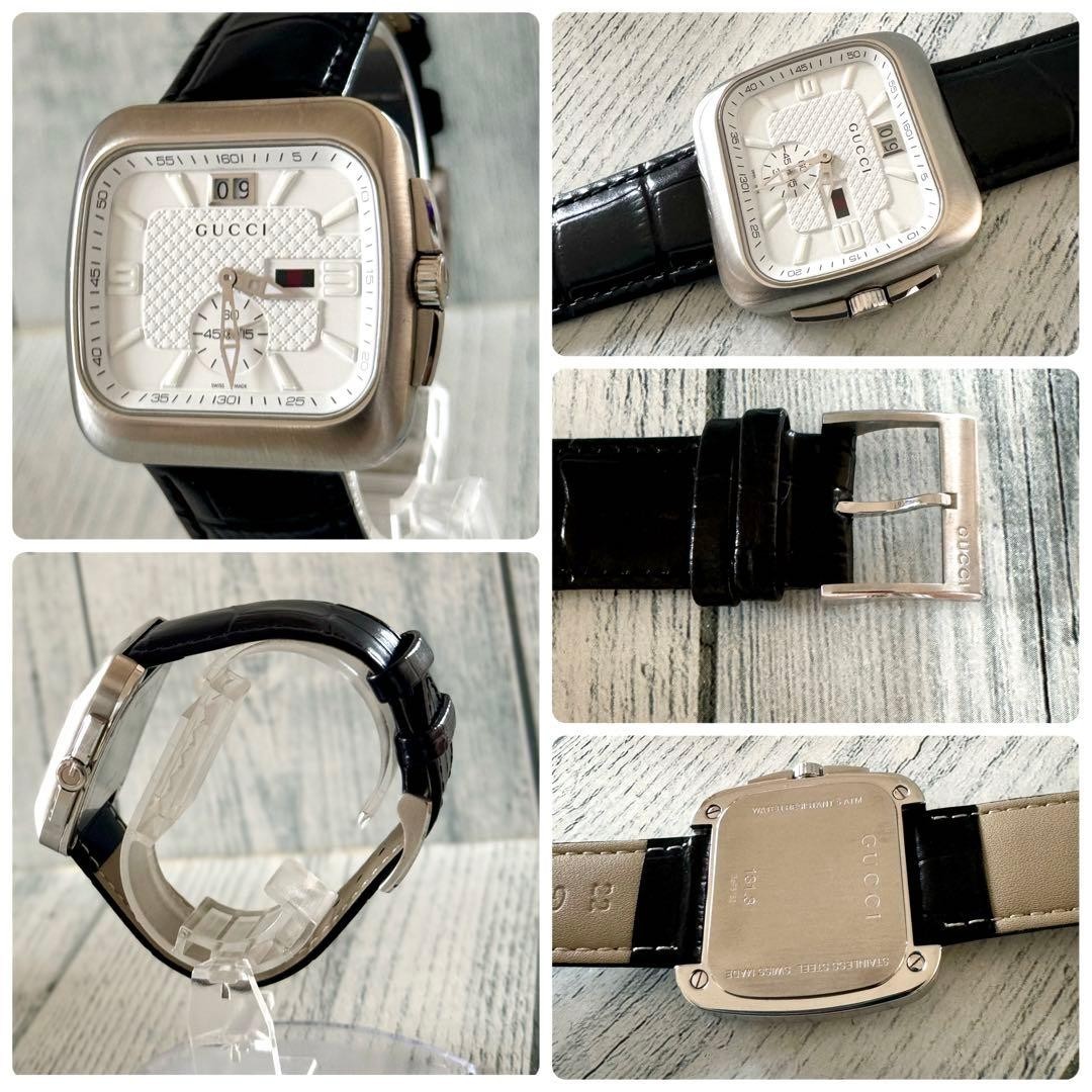 Gucci Coupe 131.3 White Dial Quartz Men’s Watch Running Swiss Made