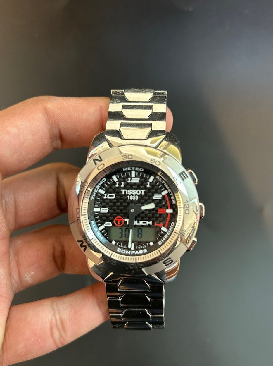 Tissot T-Touch Titanium Black Dial Quartz Mens Watch