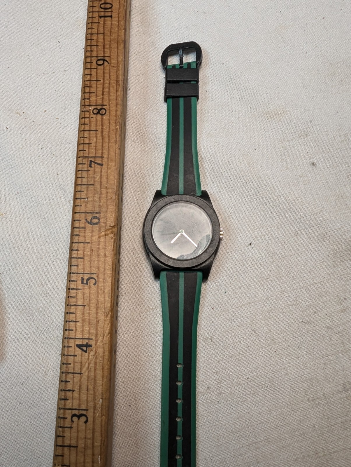 Black & Green 35mm Quartz Watch Acrylic Case
