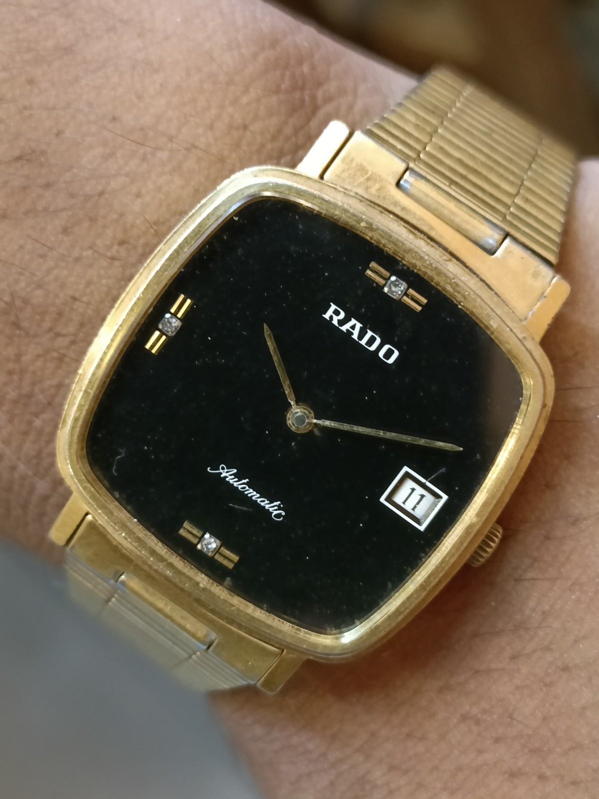 VINATGE RADO AUTOMATIC BLACK DIAL 634.7925.2 SWISS MEN’S WORKING CONDITION