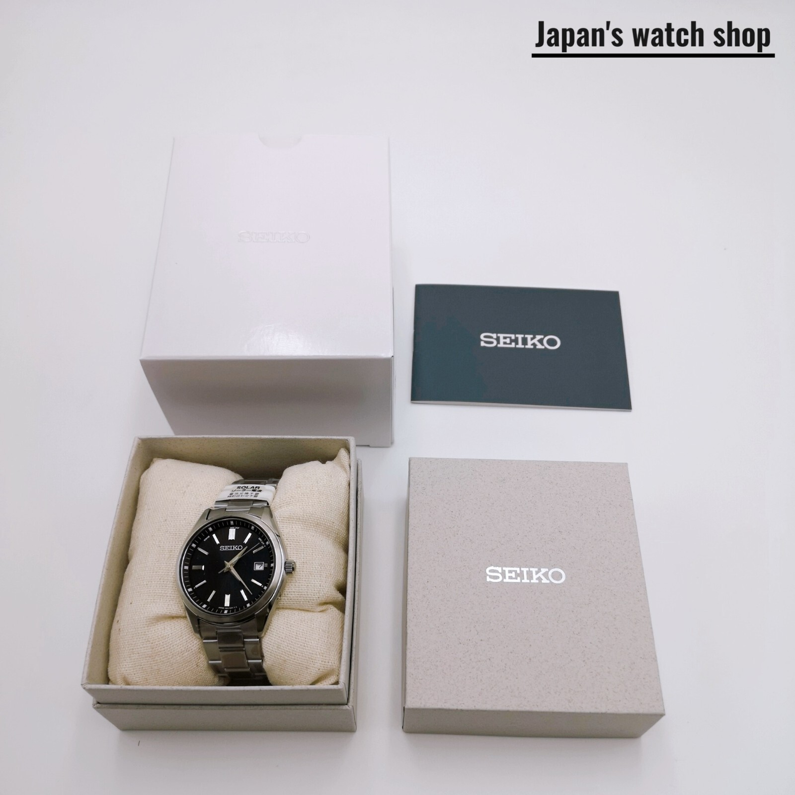 SEIKO Selection SBTM323 Black Solar Atomic Radio Men’s Watch New in Box