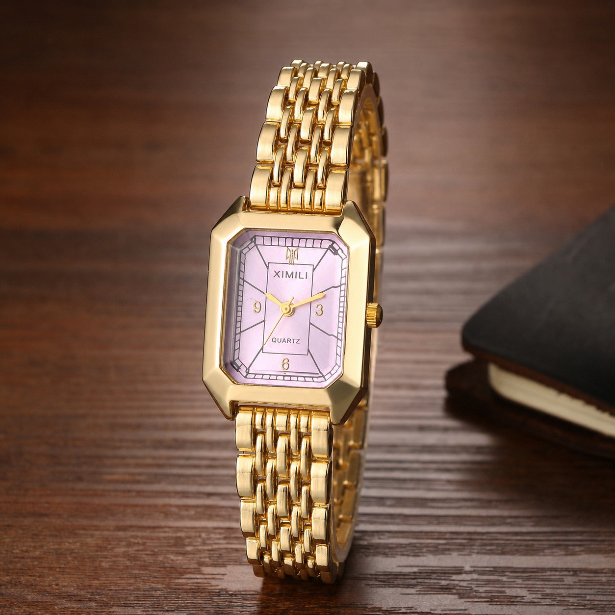 Women’s Square Case Detachable Band Bracelet Wrist Watch for Office Daily